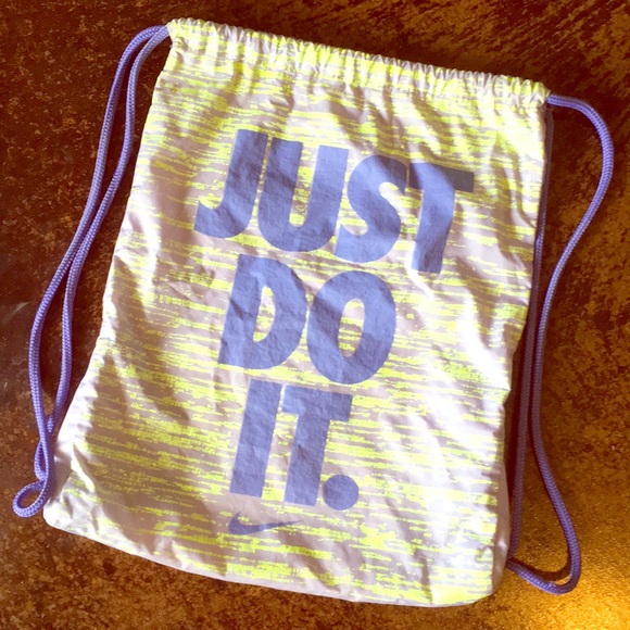 Nike JUST DO IT drawstring backpack bag - Picture 1 of 7